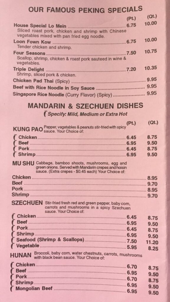 Peking Villa Menu 7